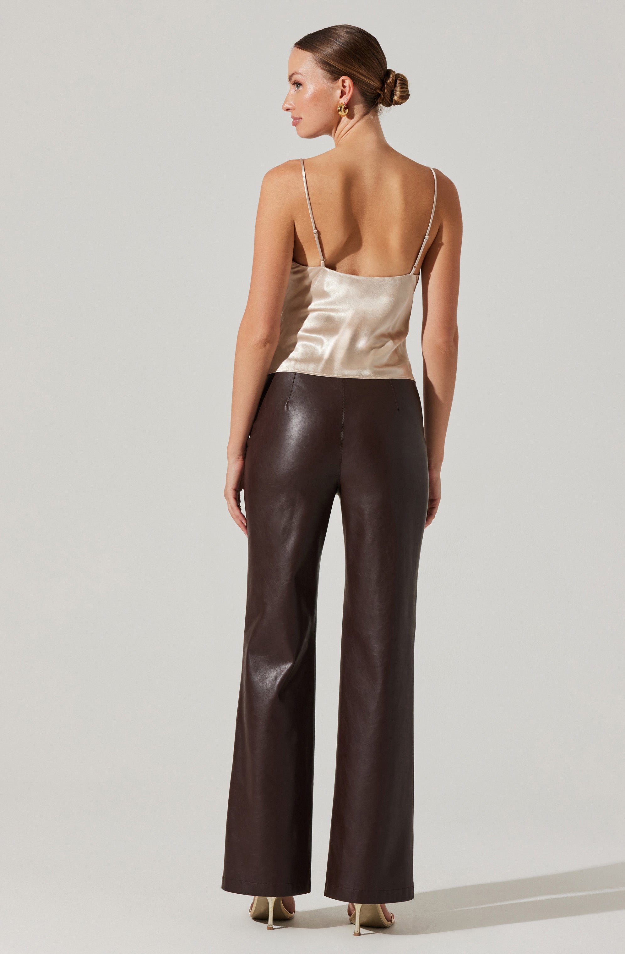 DRAPED SATIN TOP