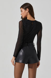 RHINESTONE MESH BODYSUIT