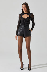 RHINESTONE MESH BODYSUIT