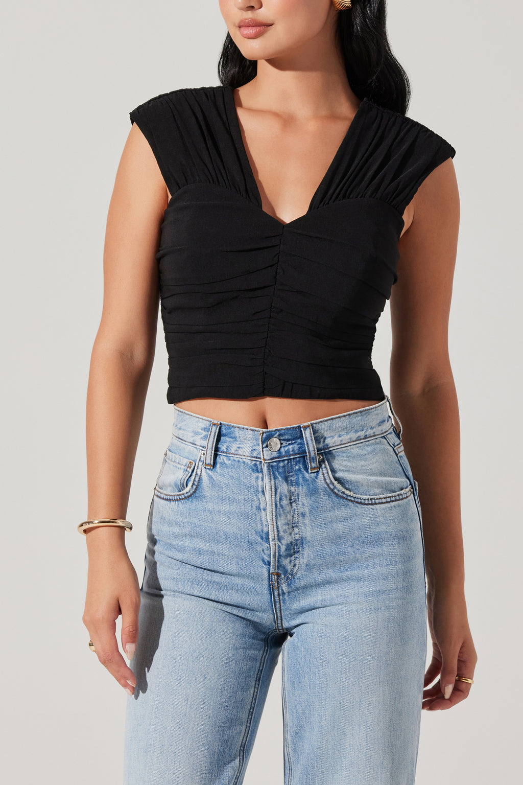 RUCHED CROP TOP
