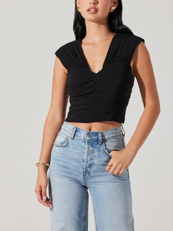 RUCHED CROP TOP