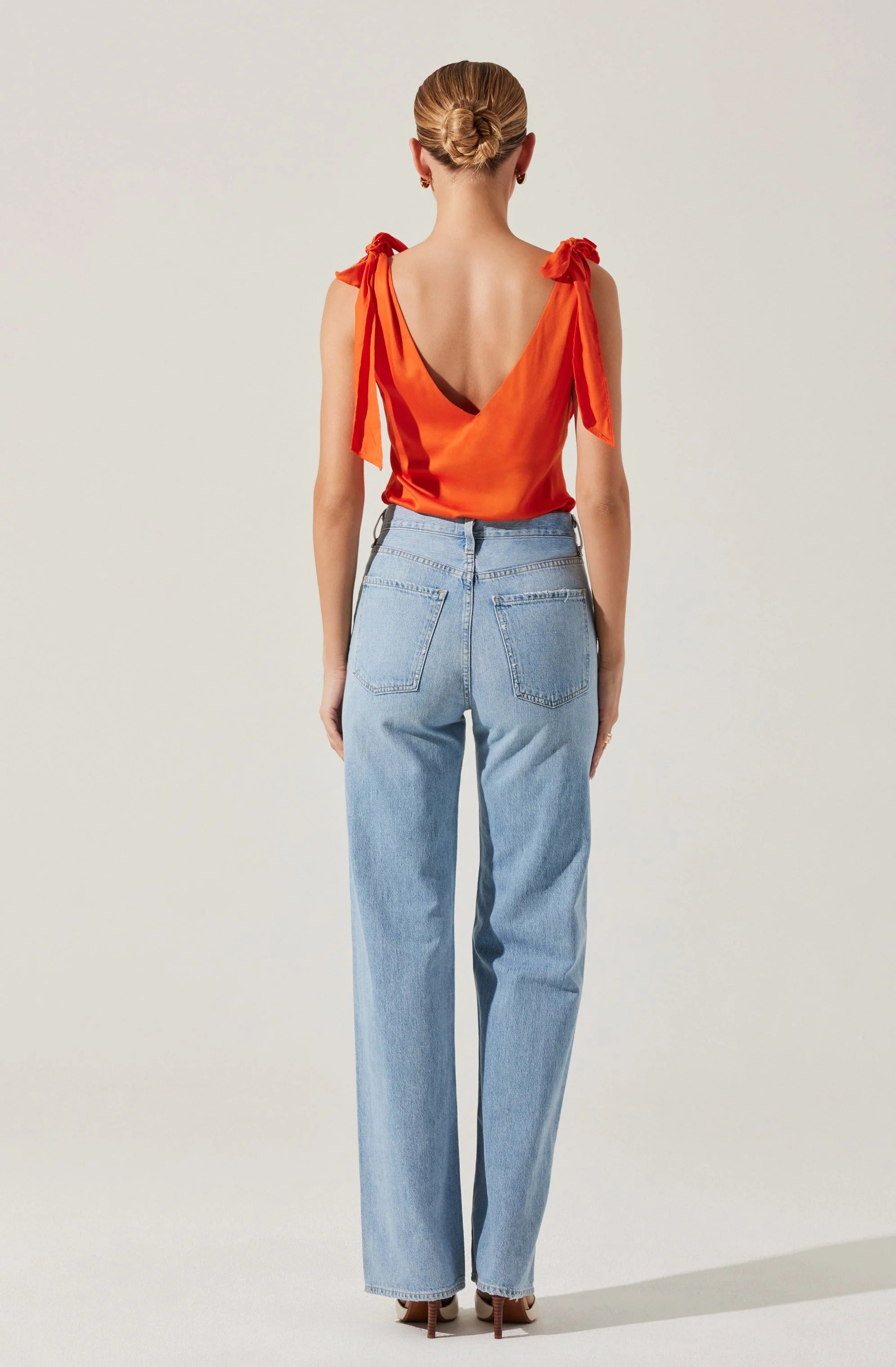 SATIN COWL NECK TOP