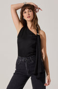 ASYMMETRICAL HALTER TOP
