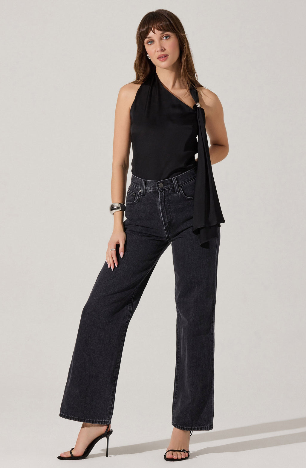 ASYMMETRICAL HALTER TOP