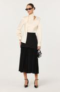 SATIN CUTOUT SCARF TOP
