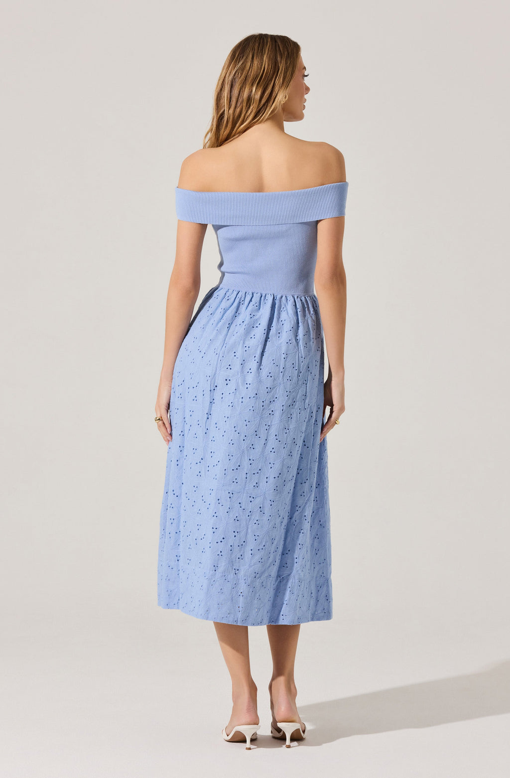 OFF SHOULDER MIDI DRESS