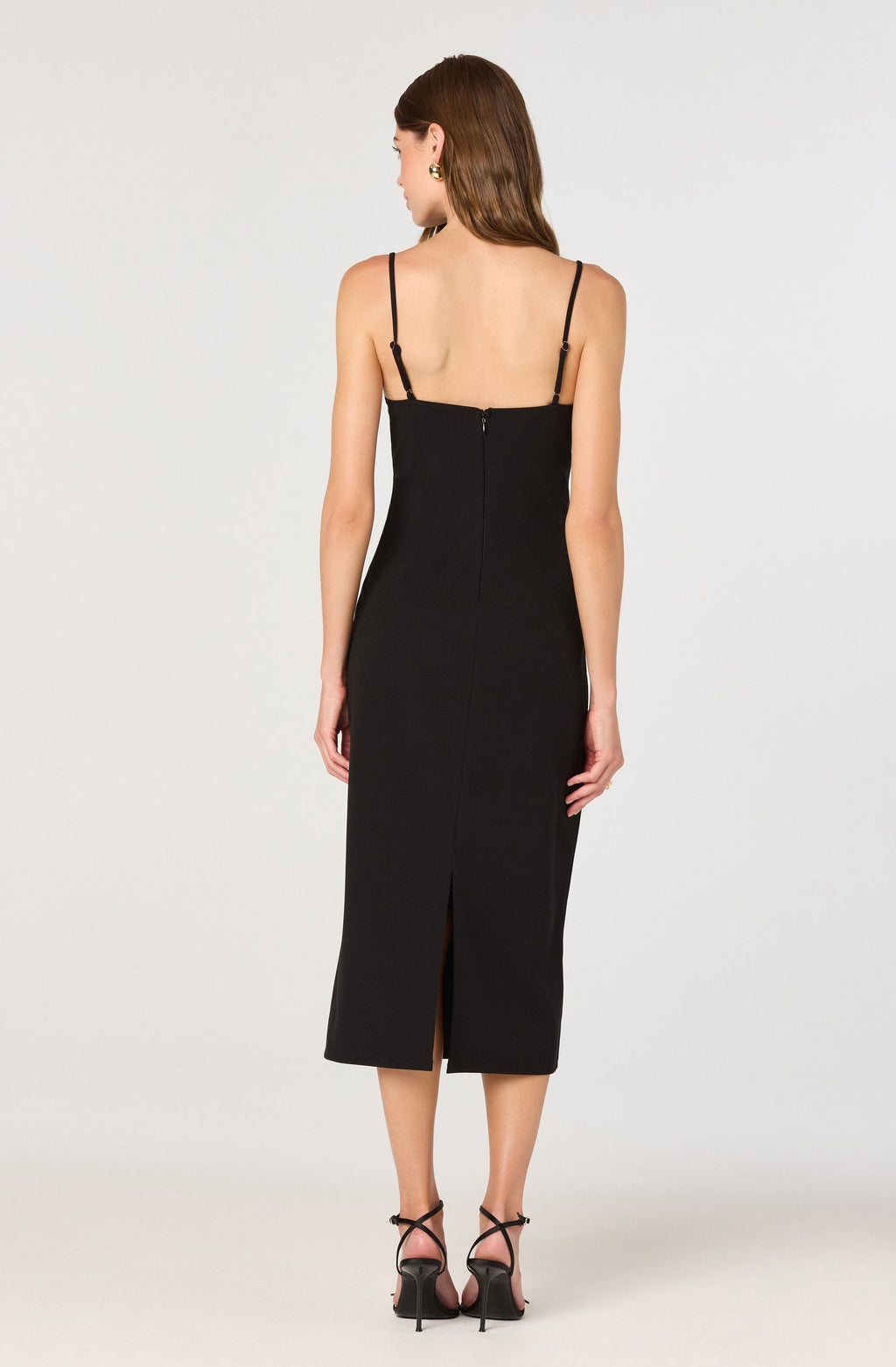 BOW STRAP MIDI DRESS