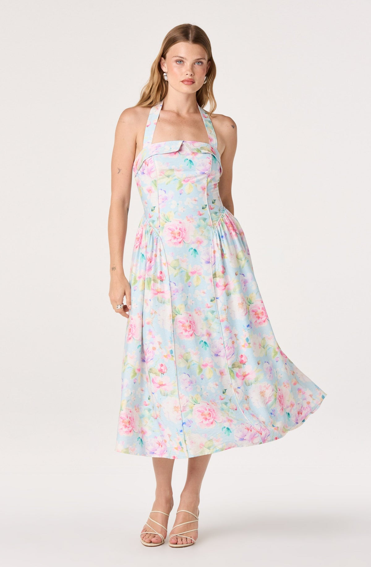 HALTER MIDI DRESS