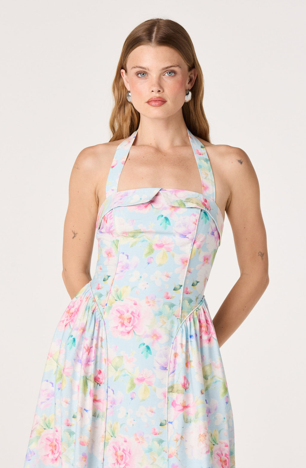 HALTER MIDI DRESS