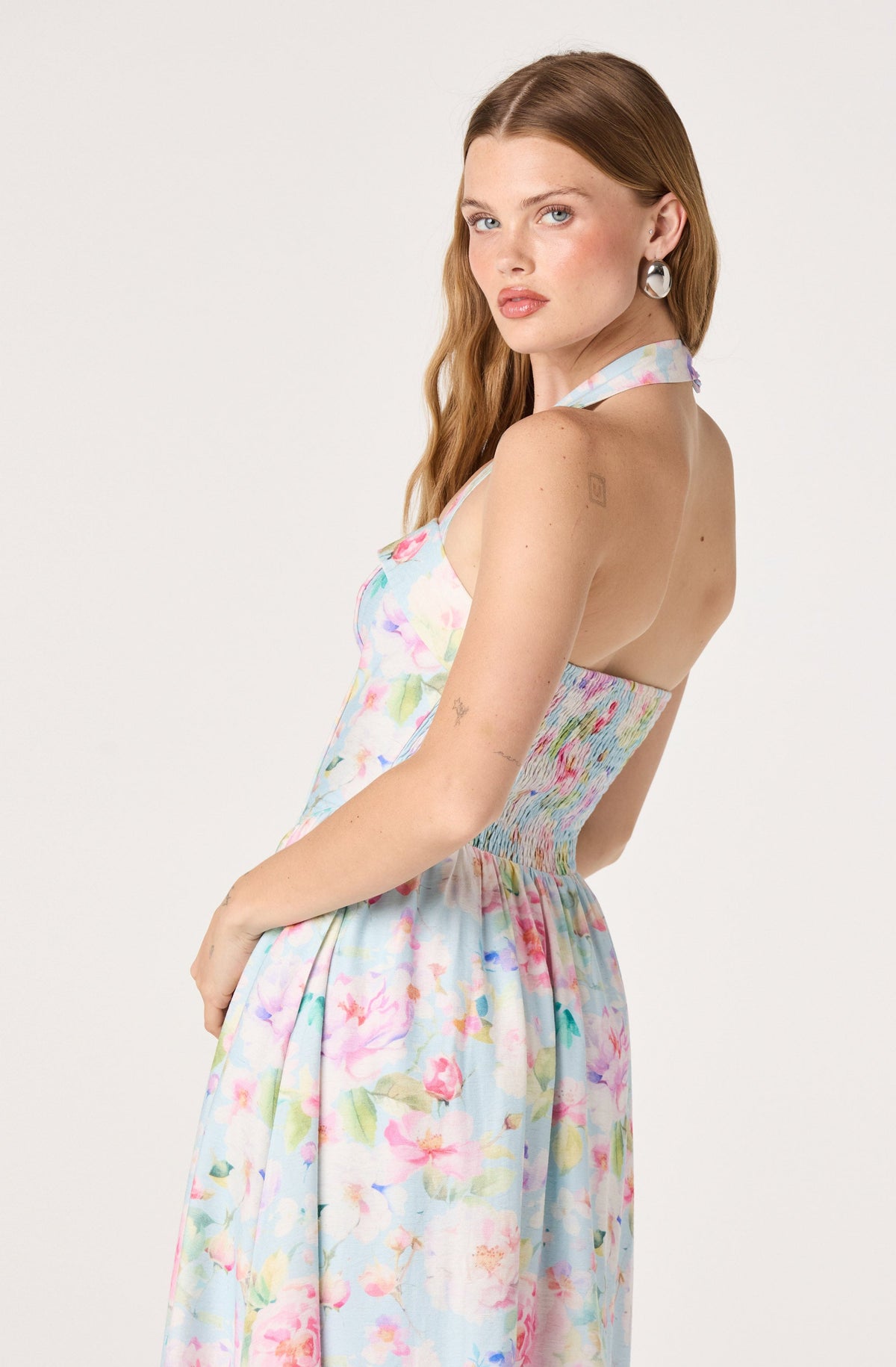 HALTER MIDI DRESS