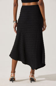 OFF-SHOULDER TEXTURED KNIT TOP/SKIRT SET