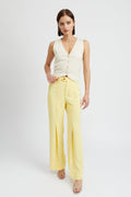 PLEATED LONG PANTS
