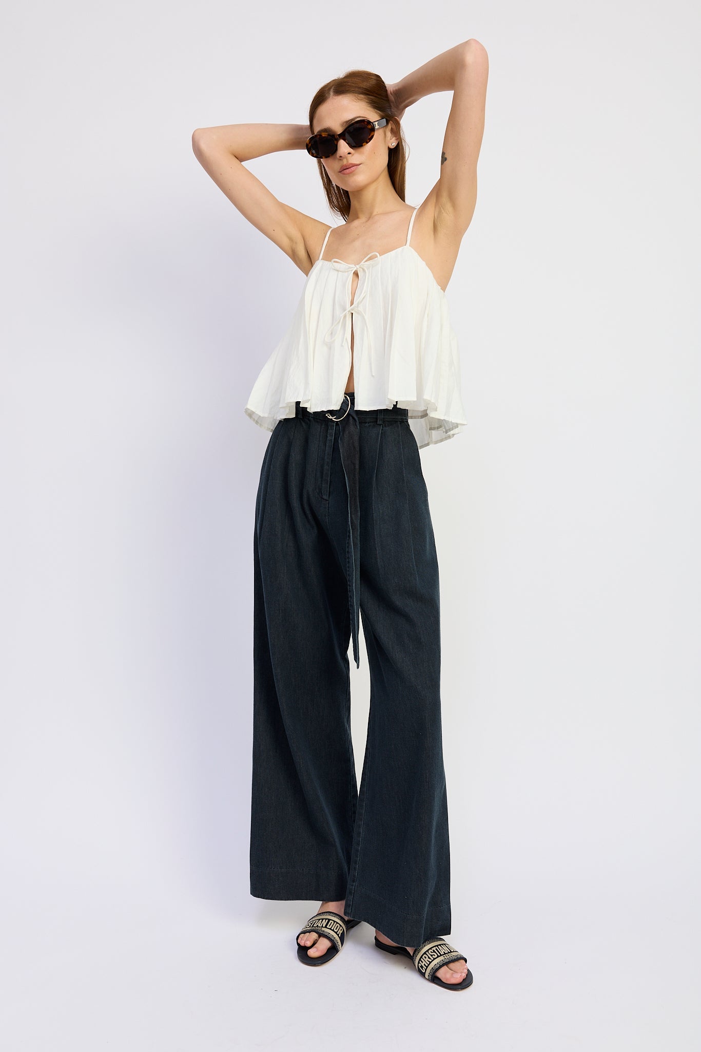 D-RING BELTED RELAXED TROUSER