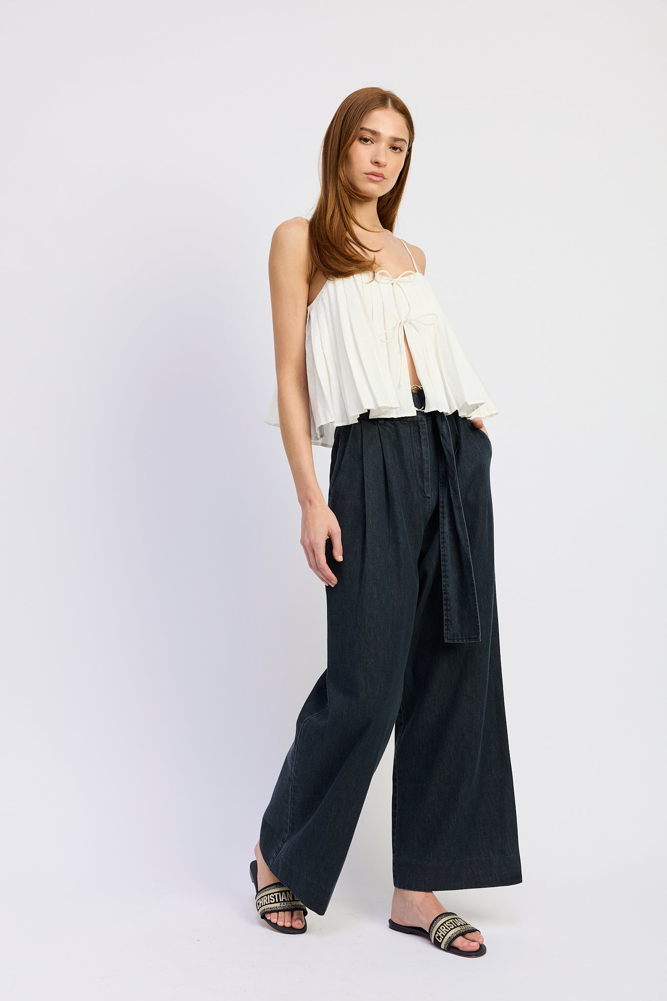 D-RING BELTED RELAXED TROUSER