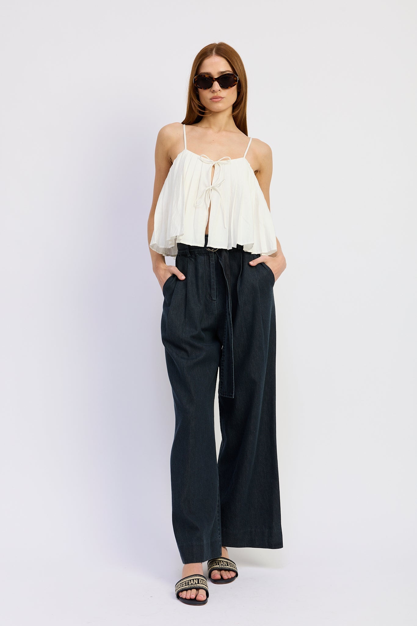 D-RING BELTED RELAXED TROUSER