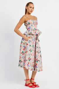 PEPLUM TOP/MIDI SKIRT SET