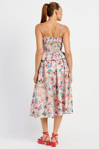 PEPLUM TOP/MIDI SKIRT SET