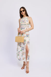 HALTER OPEN BACK MAXI DRESS