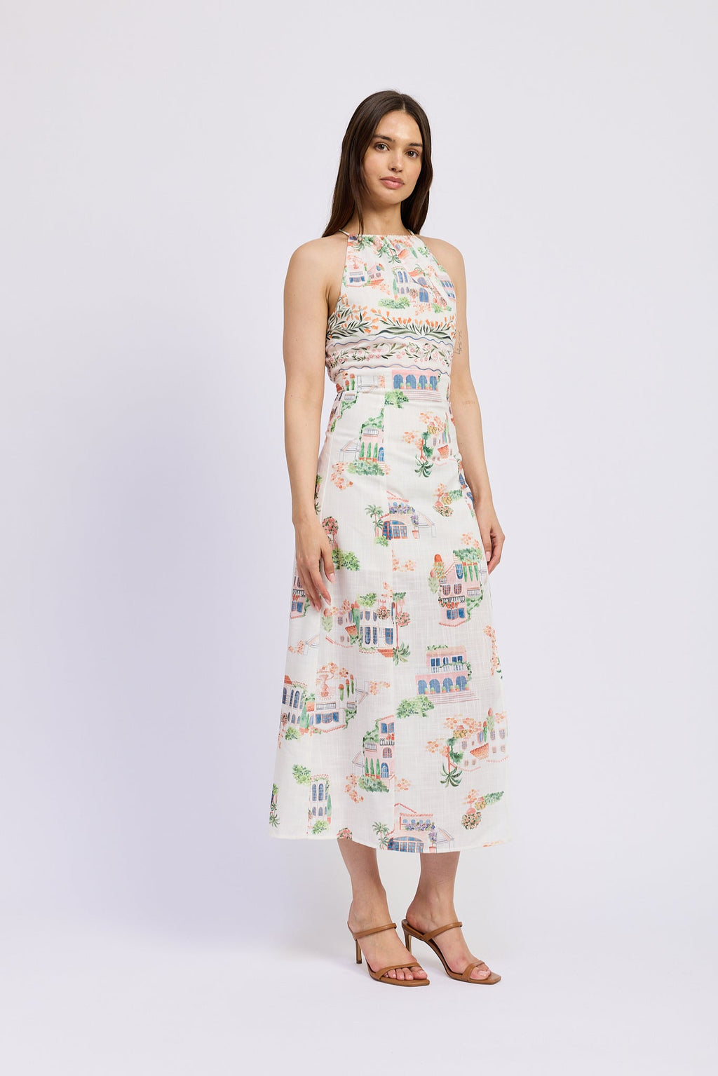 HALTER OPEN BACK MAXI DRESS