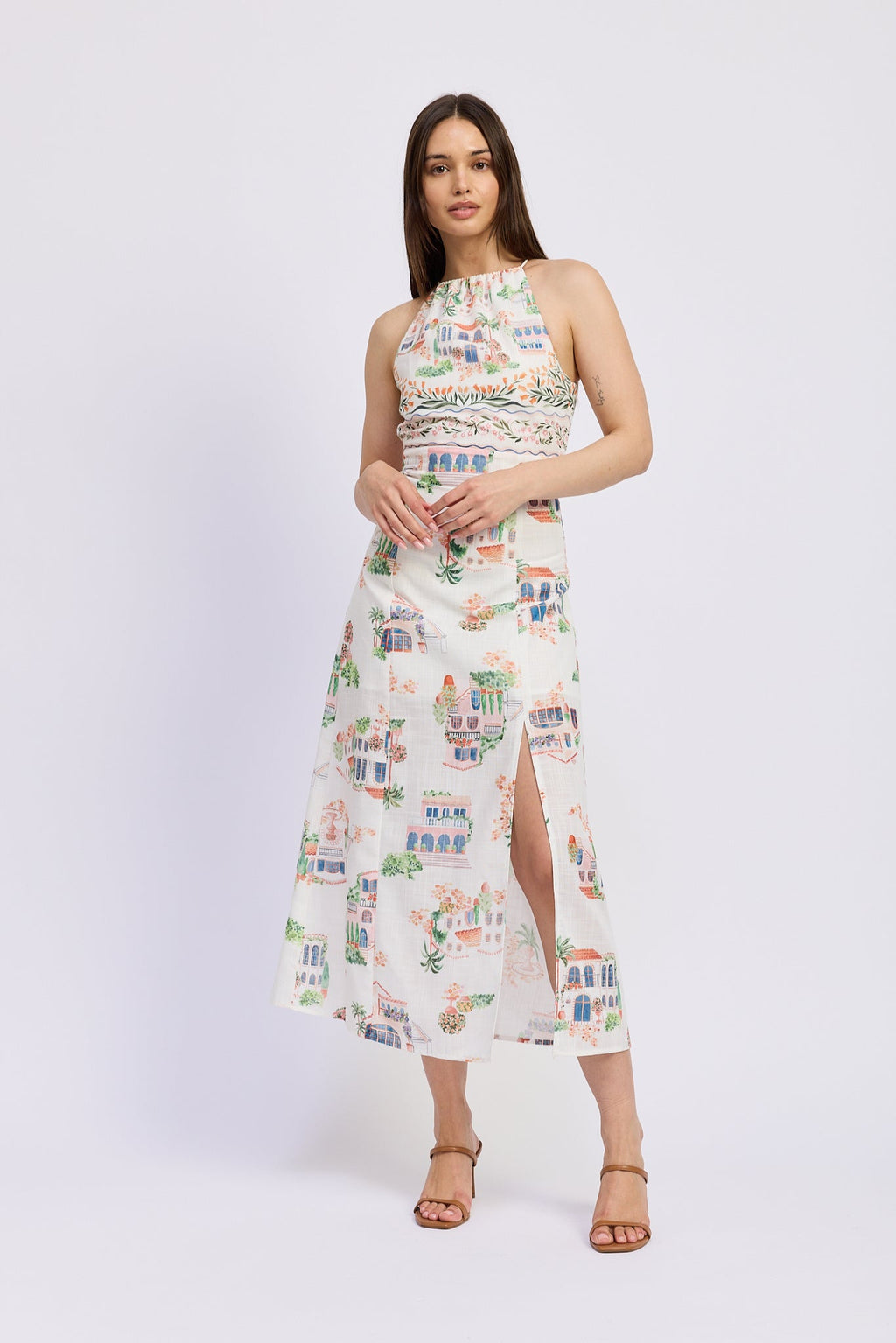 HALTER OPEN BACK MAXI DRESS