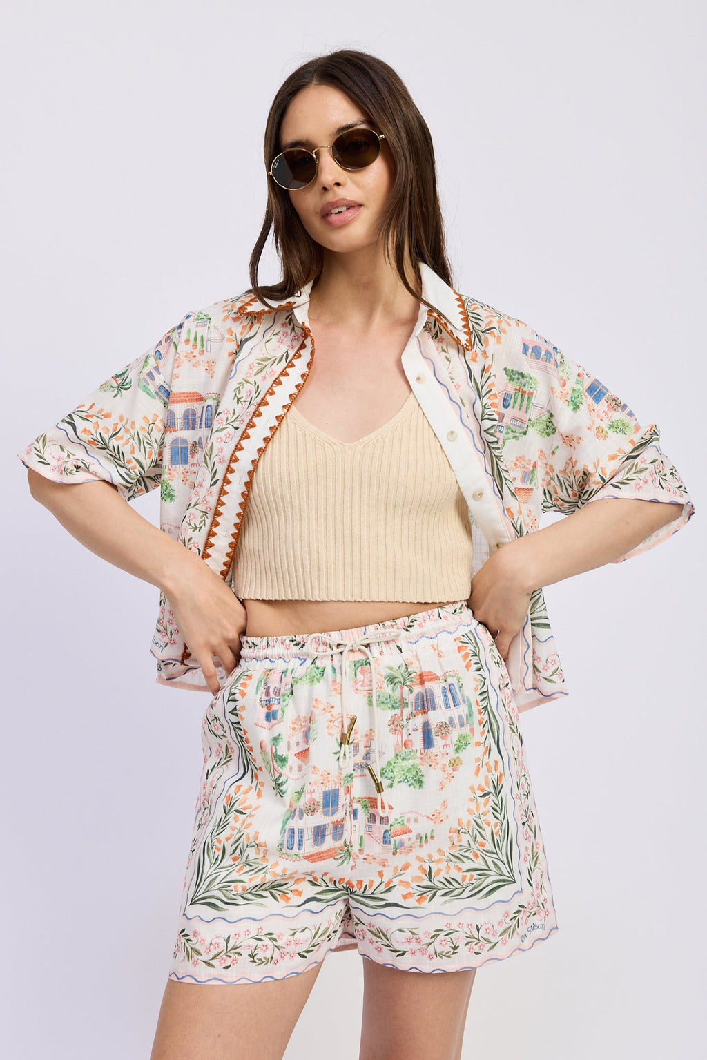 BOXY SHIRT/RELAXED SHORTS SET