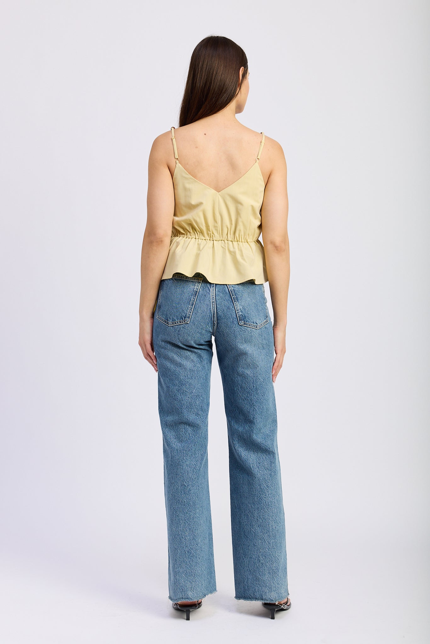 SURPLICE PEPLUM TOP
