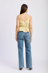SURPLICE PEPLUM TOP