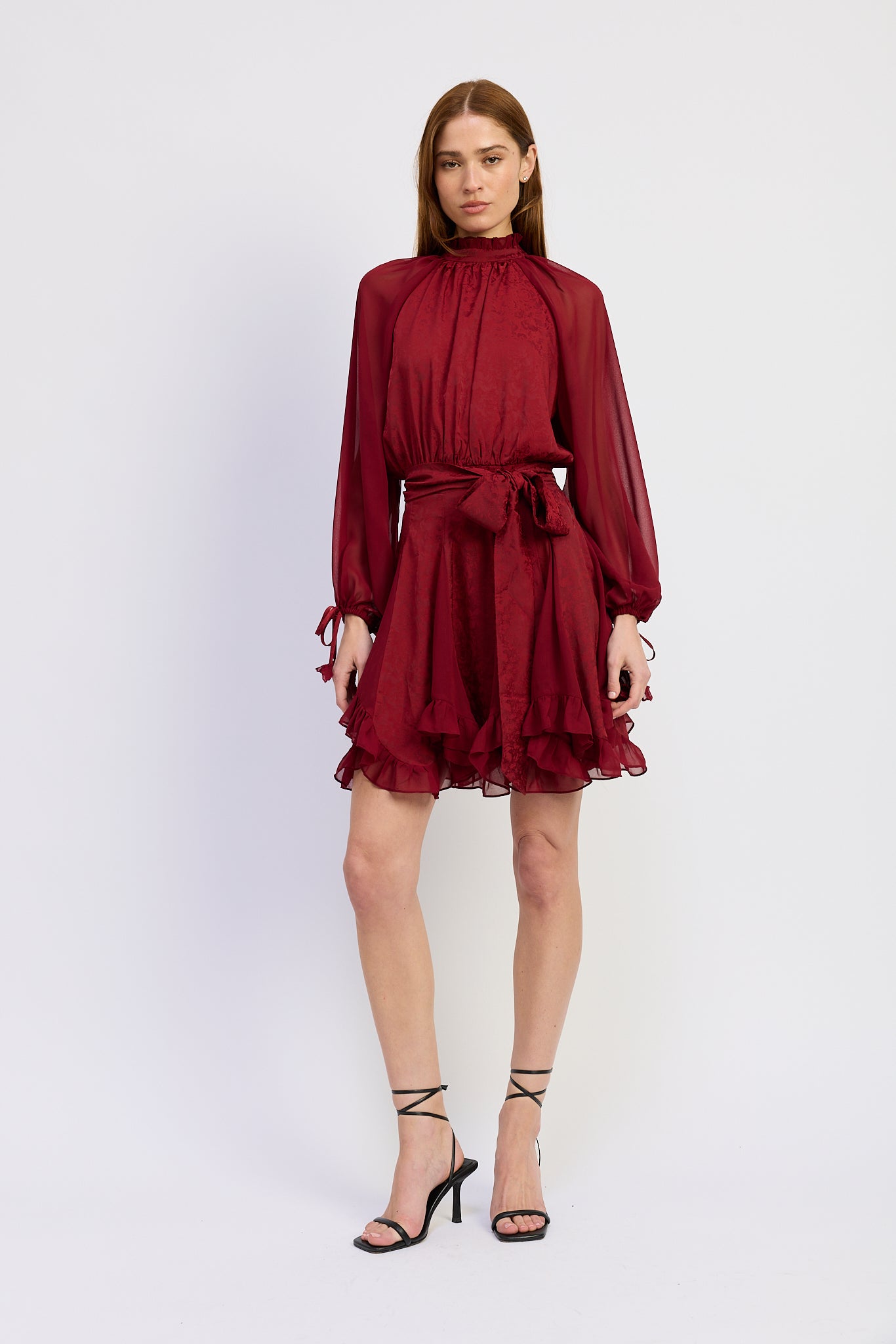 CHIFFON MINI DRESS