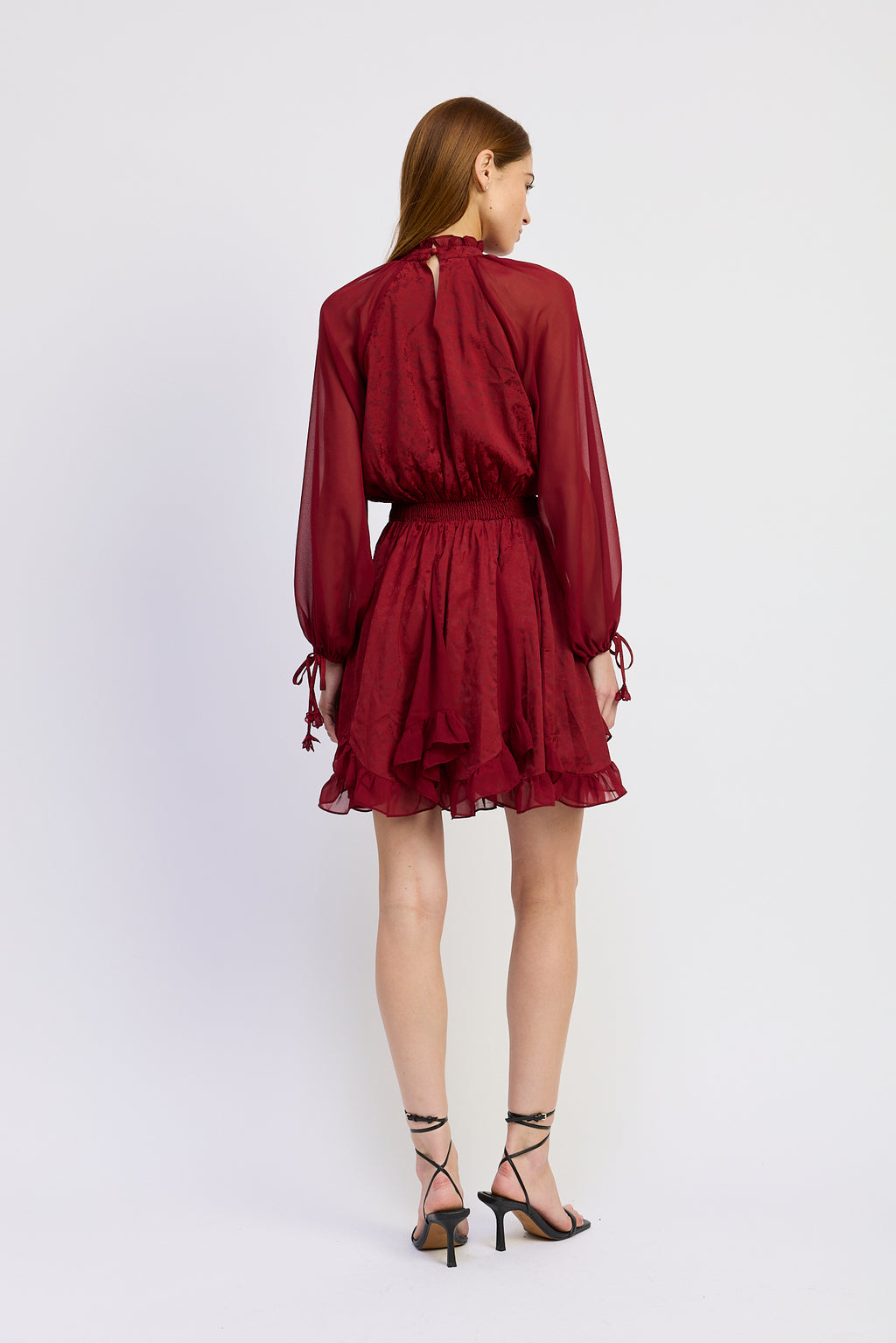 CHIFFON MINI DRESS