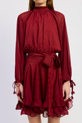 CHIFFON MINI DRESS