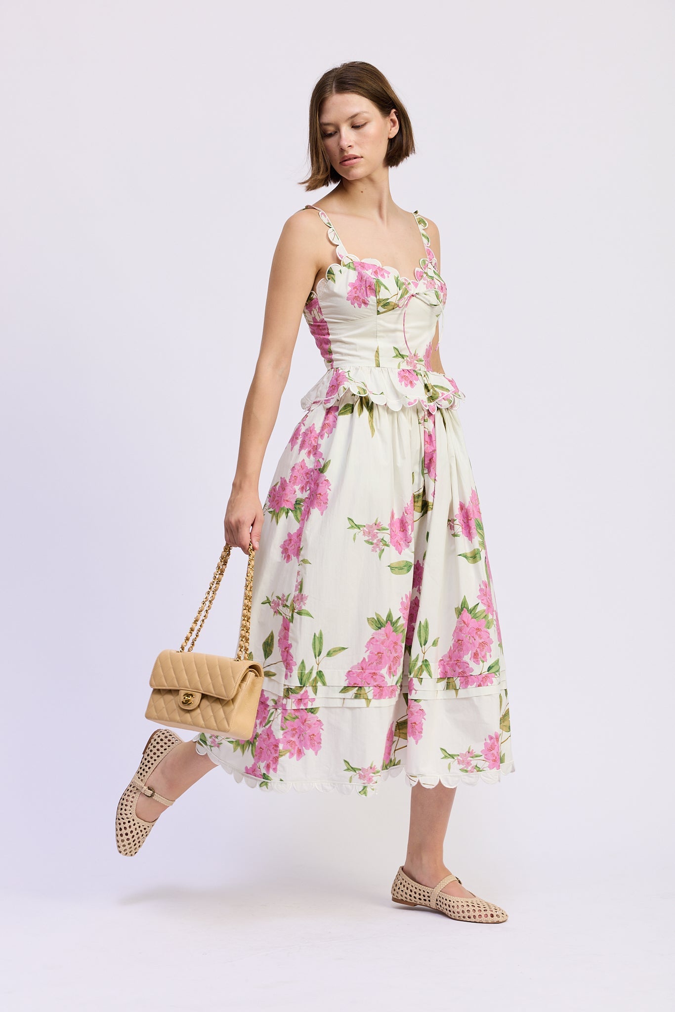 SCALLOP PEPLUM CORSET TOP (SOLO ES EL TOP)