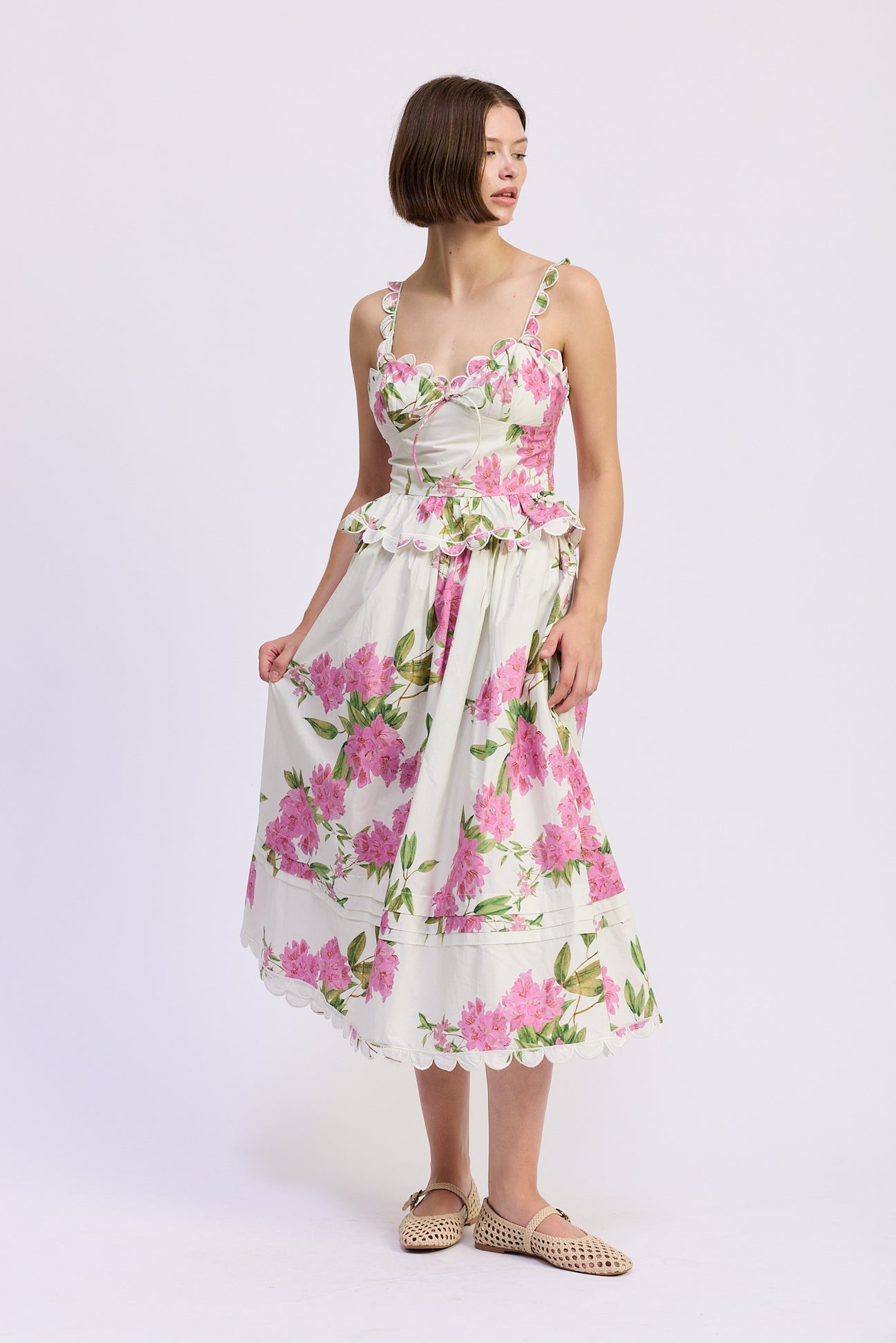 SCALLOP PEPLUM CORSET TOP (SOLO ES EL TOP)