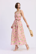 DRAPED BUST MAXI DRESS