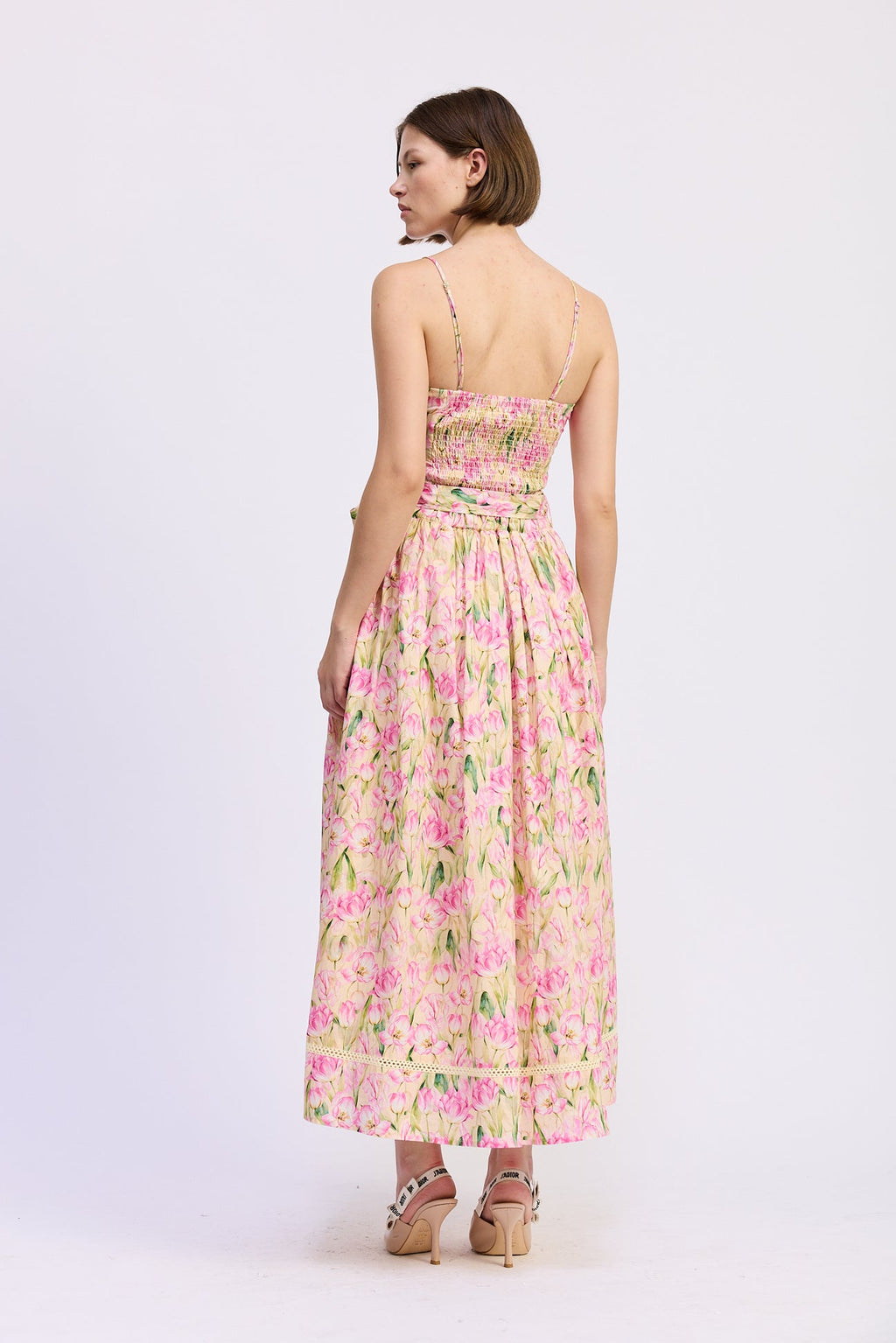 DRAPED BUST MAXI DRESS