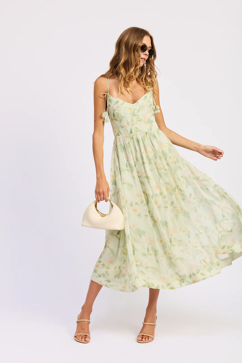 TIE DETAIL MIDI DRESS