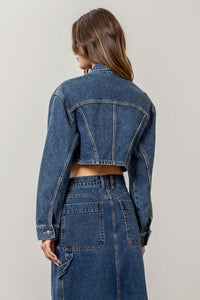 CROP DENIM JACKET