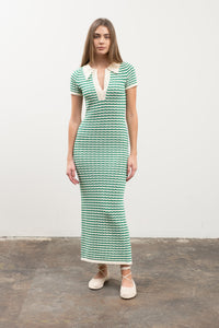 STRIPE CROCHET DRESS