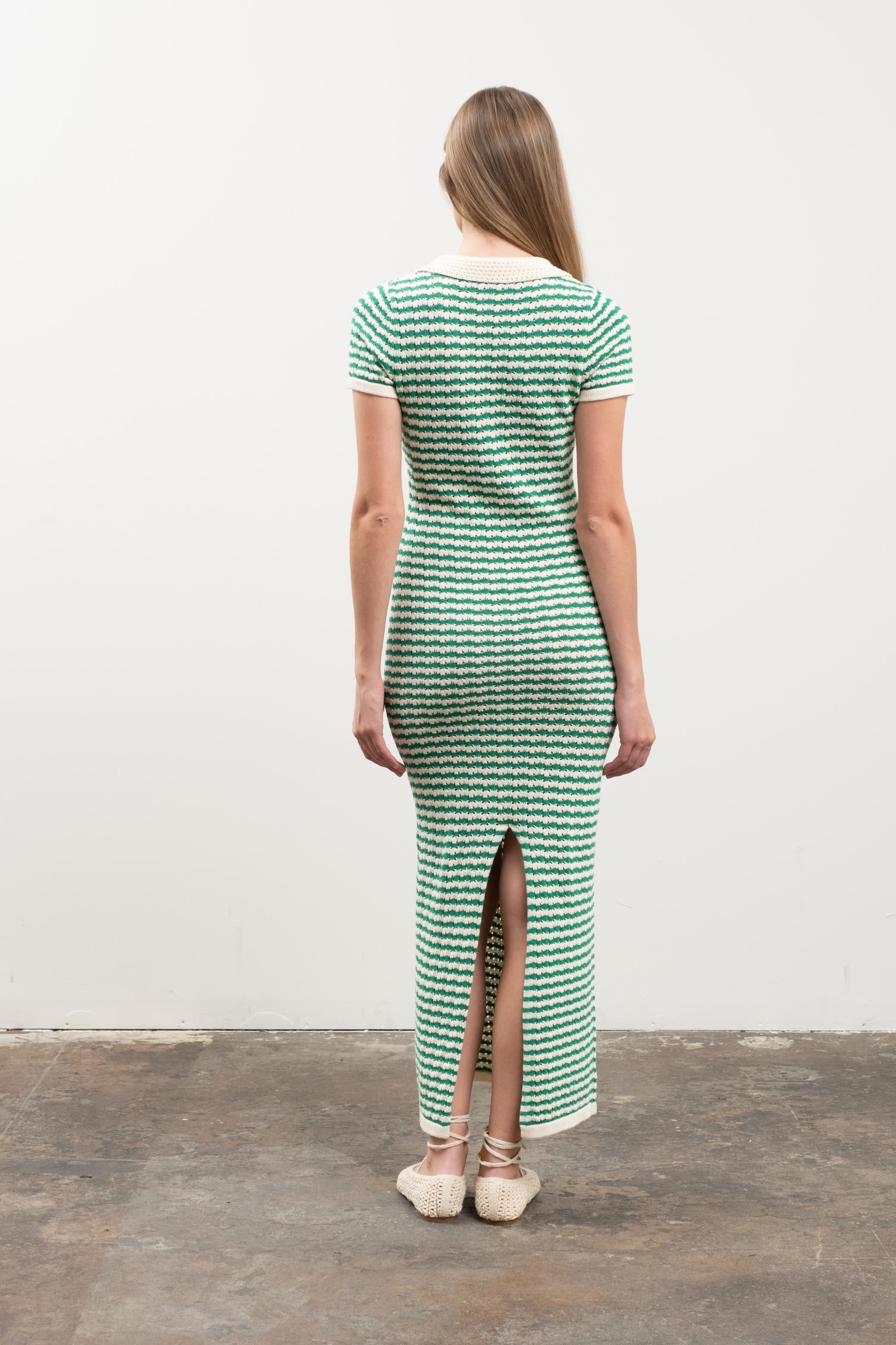 STRIPE CROCHET DRESS