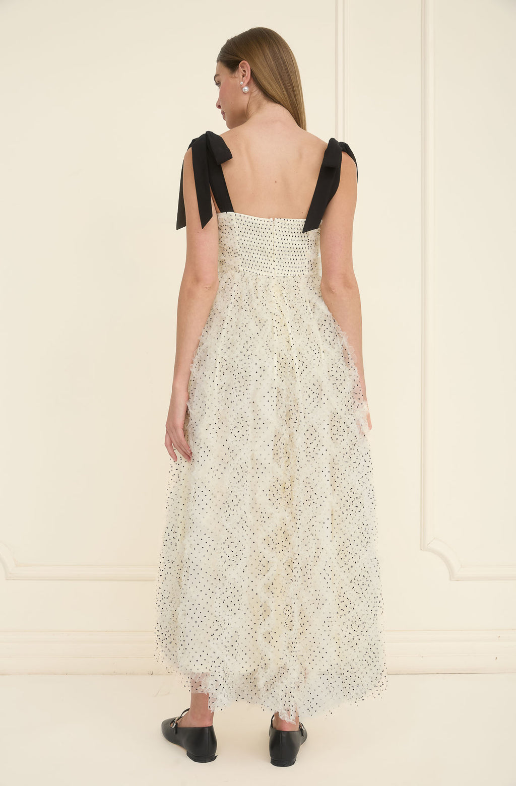 TULLE CORSET MIDI DRESS