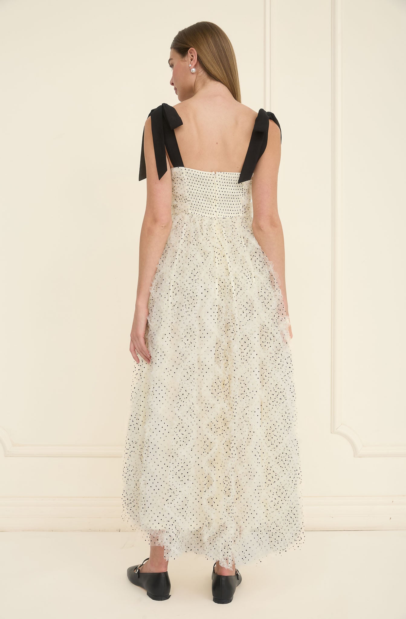 TULLE CORSET MIDI DRESS