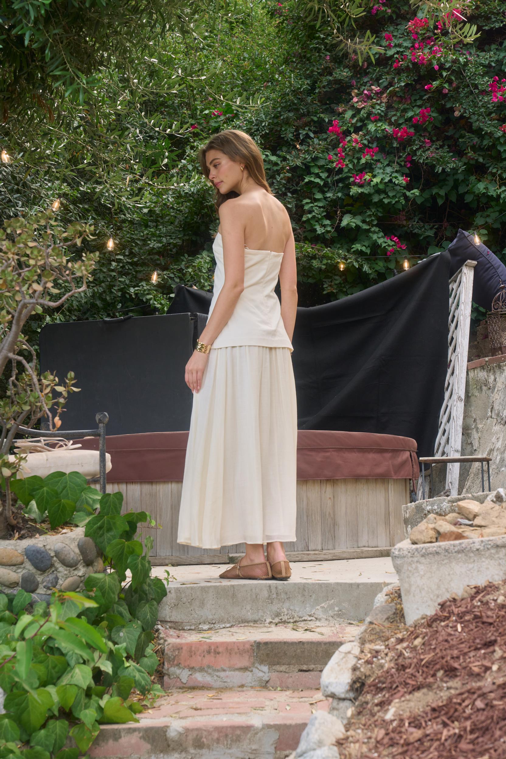 TUBE TOP MIDI DRESS