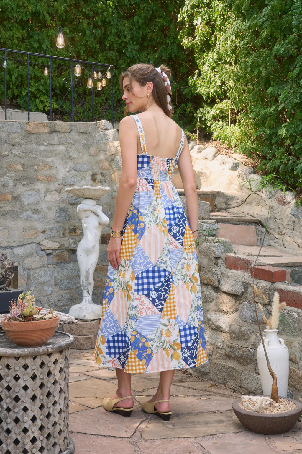 RICRAC TRIM DETAIL MIDI DRESS