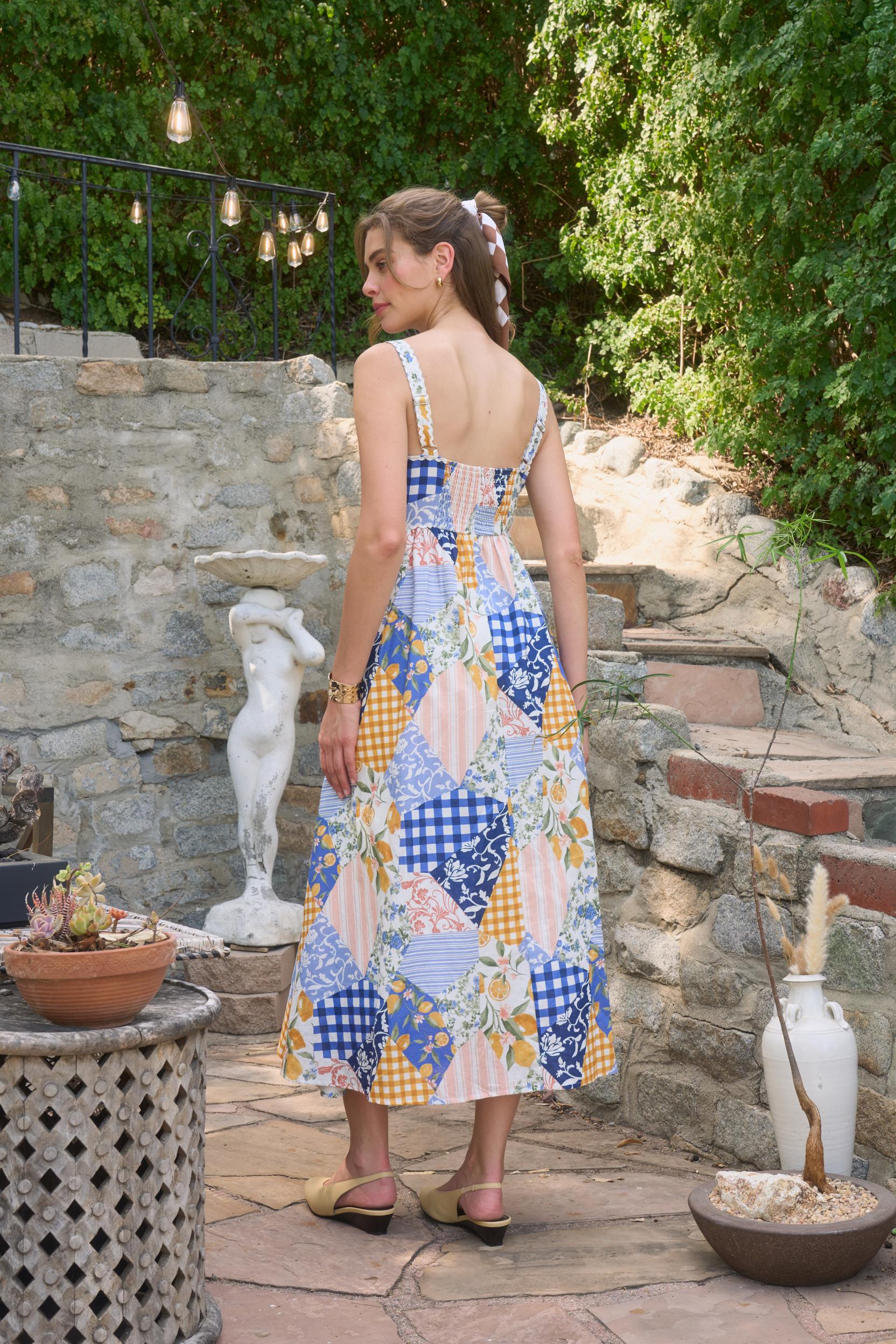 RICRAC TRIM DETAIL MIDI DRESS