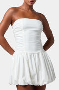 MINI PUFFED HEM DRESS