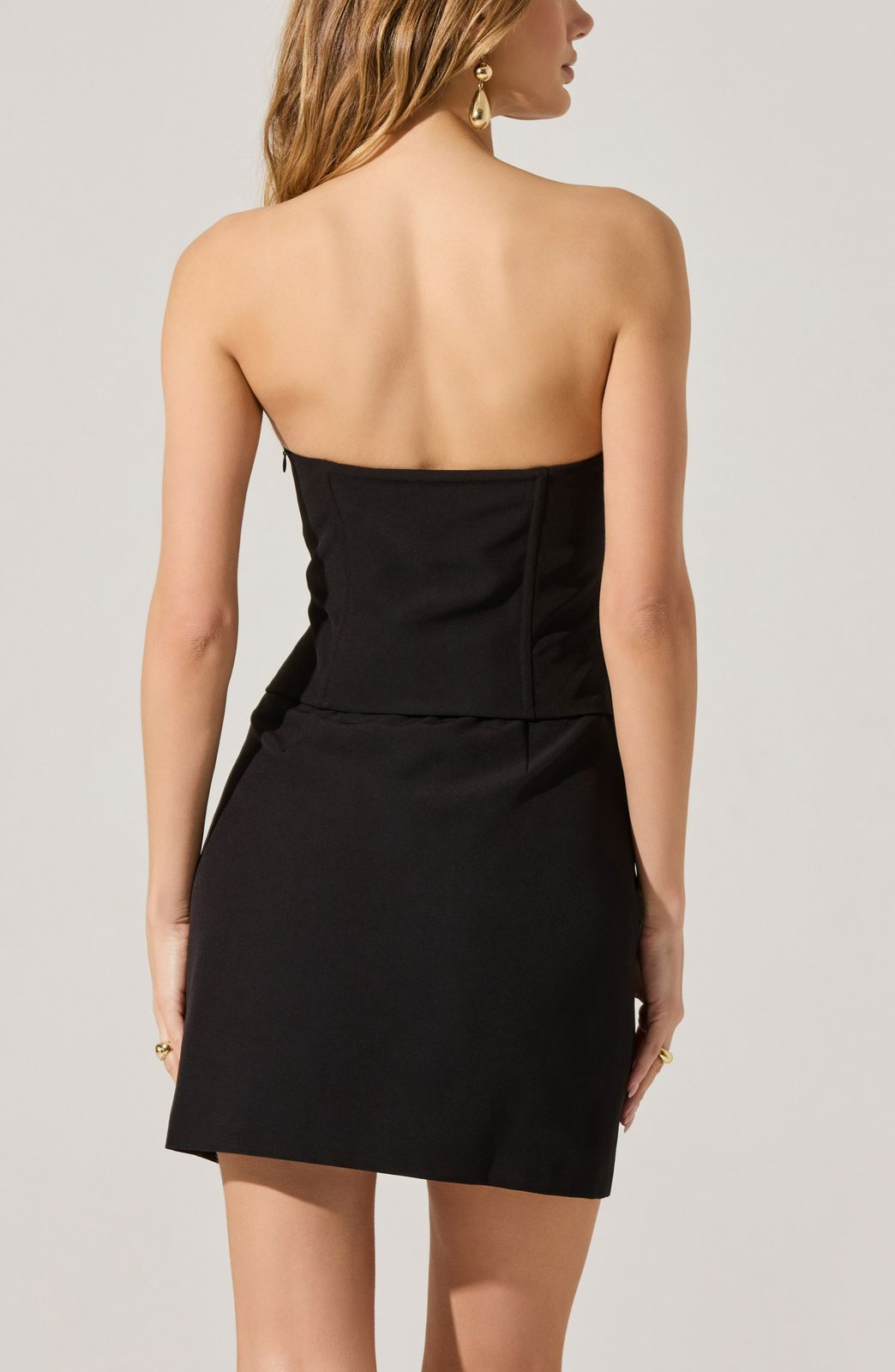 STRAPLESS BOW MINI DRESS