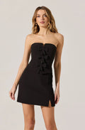 STRAPLESS BOW MINI DRESS
