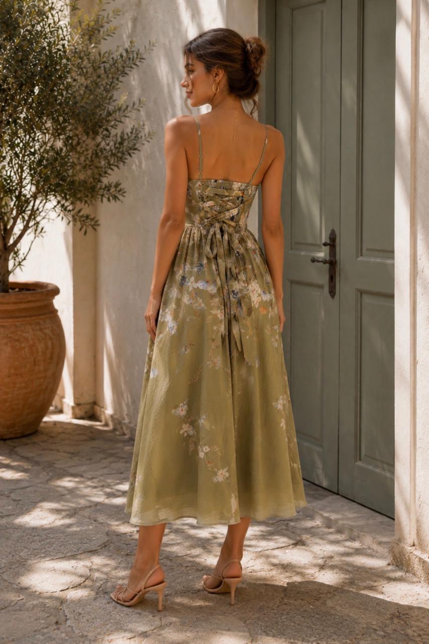 CORSET DETAIL MAXI DRESS