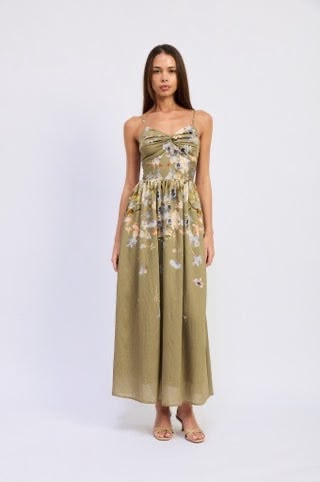 CORSET DETAIL MAXI DRESS