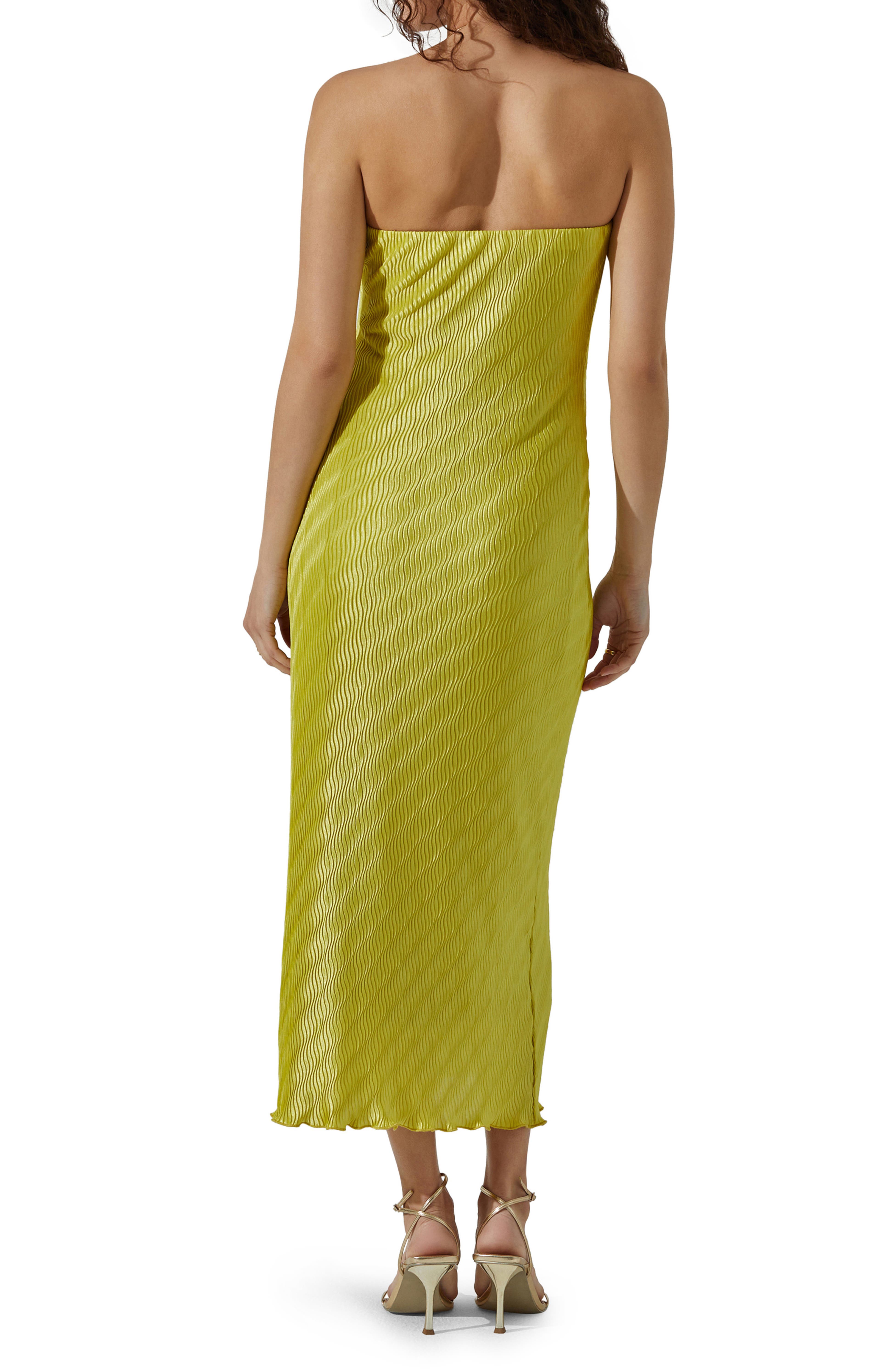 STRAPLESS TUBE MIDI DRESS