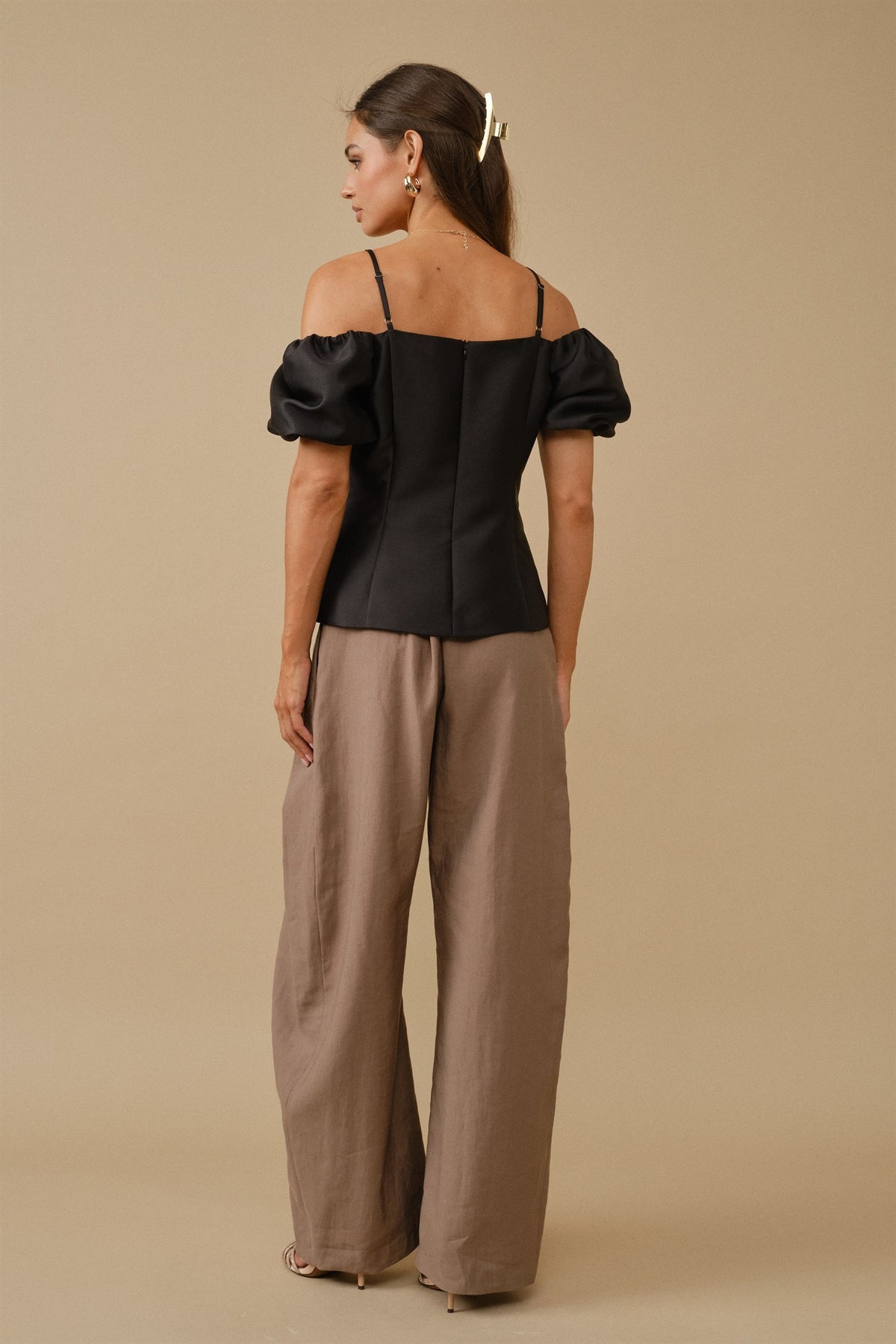 SPAGHETTI STRAP EMBELLISHED TOP